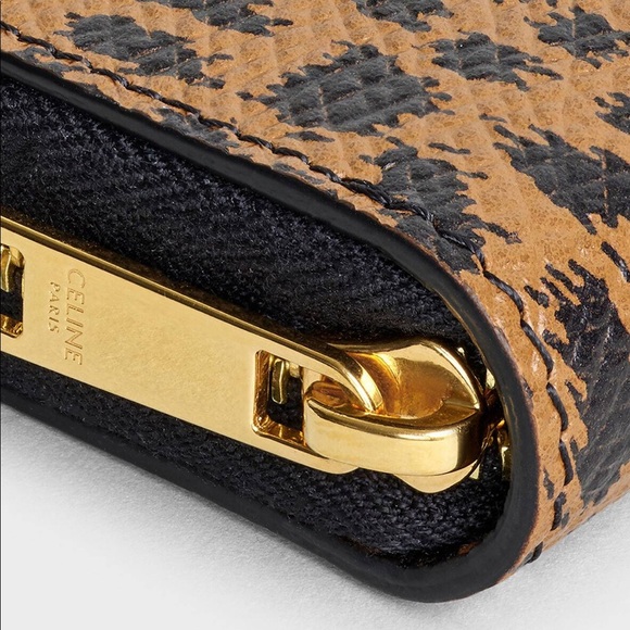 COMPACT WALLET IN GRAINED CALFSKIN LEOPARD PRINT - Picture 4 of 8